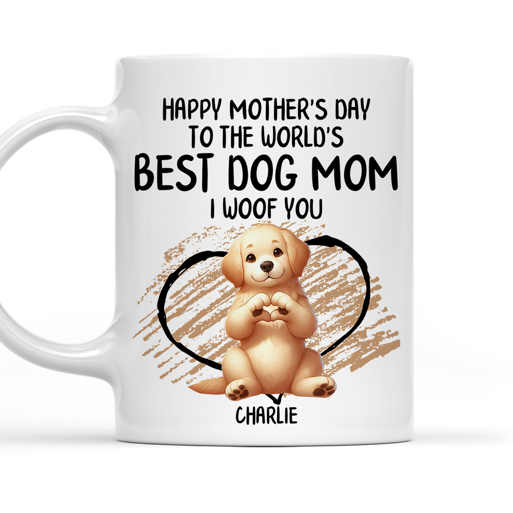 Personalized Heart Sign Mom Coffee Mug - Ideal Gift for Pet Lovers