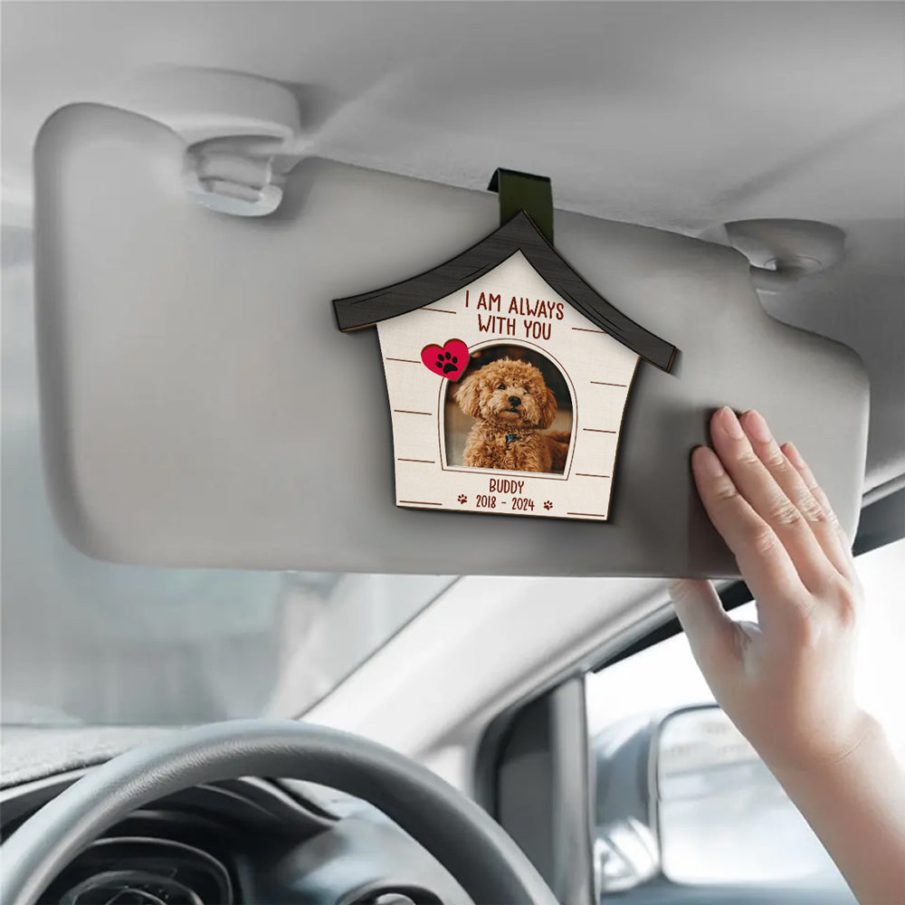 Personalized 'I Am With You' Custom Car Visor Clip - Add Style to Your Ride