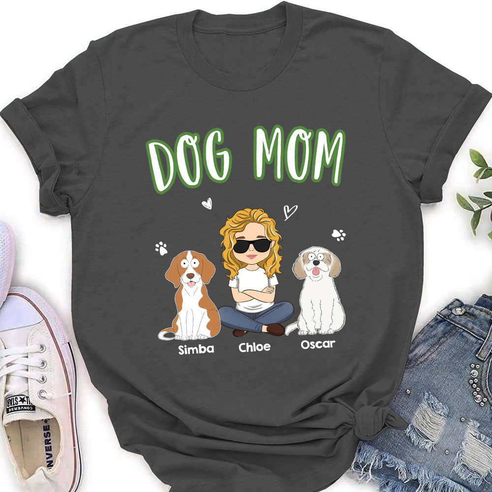 Customizable Personalized Dog Mom Women's T - shirt