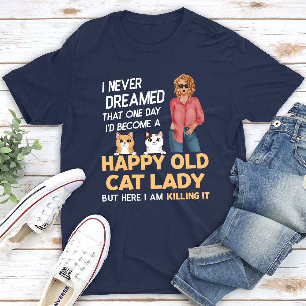 Personalized Custom Unisex Cat Lady T-shirt - Ideal Gift for Pet Lovers
