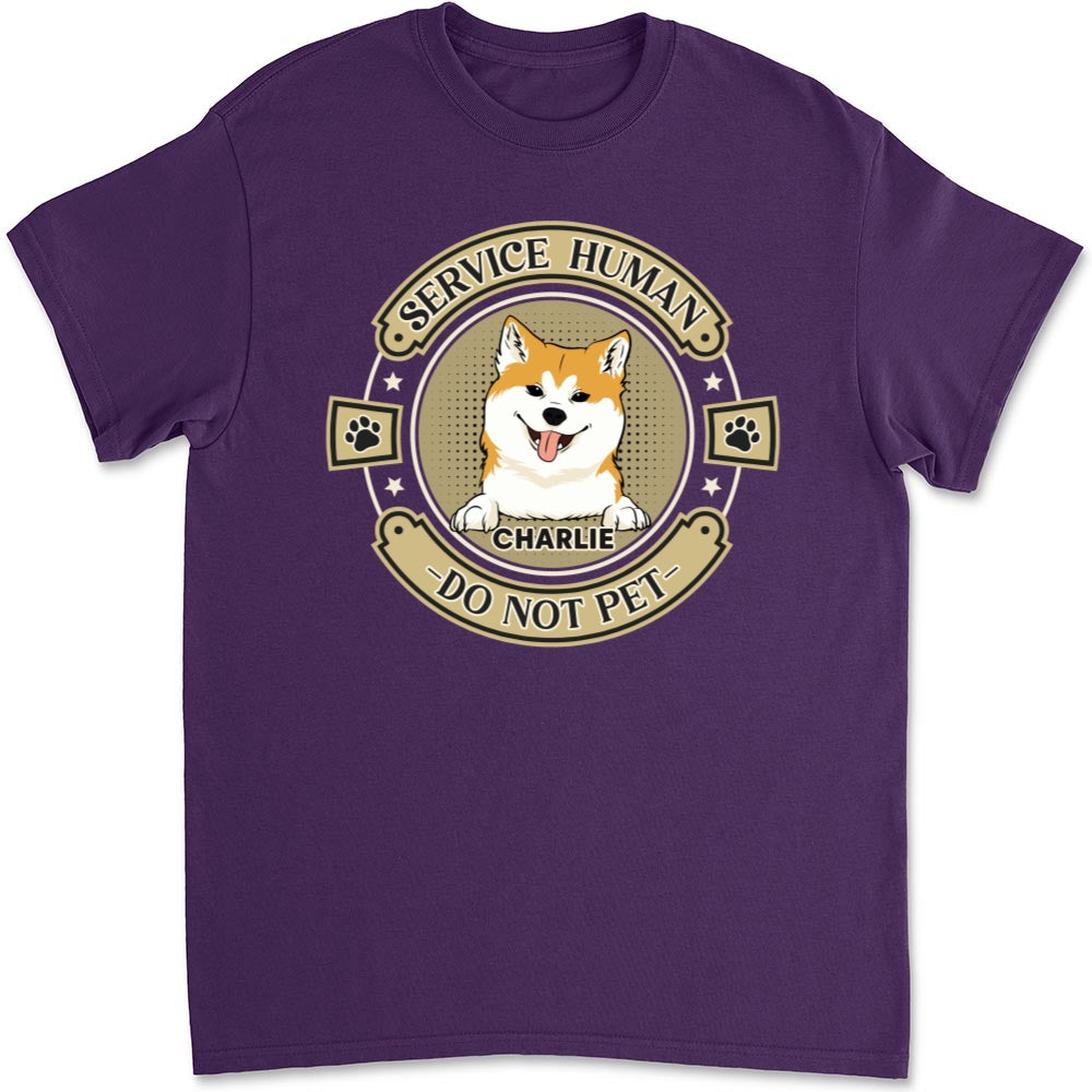 Customizable Unisex Human and Dog Service T-Shirt - Ideal Gift for Pet Lovers