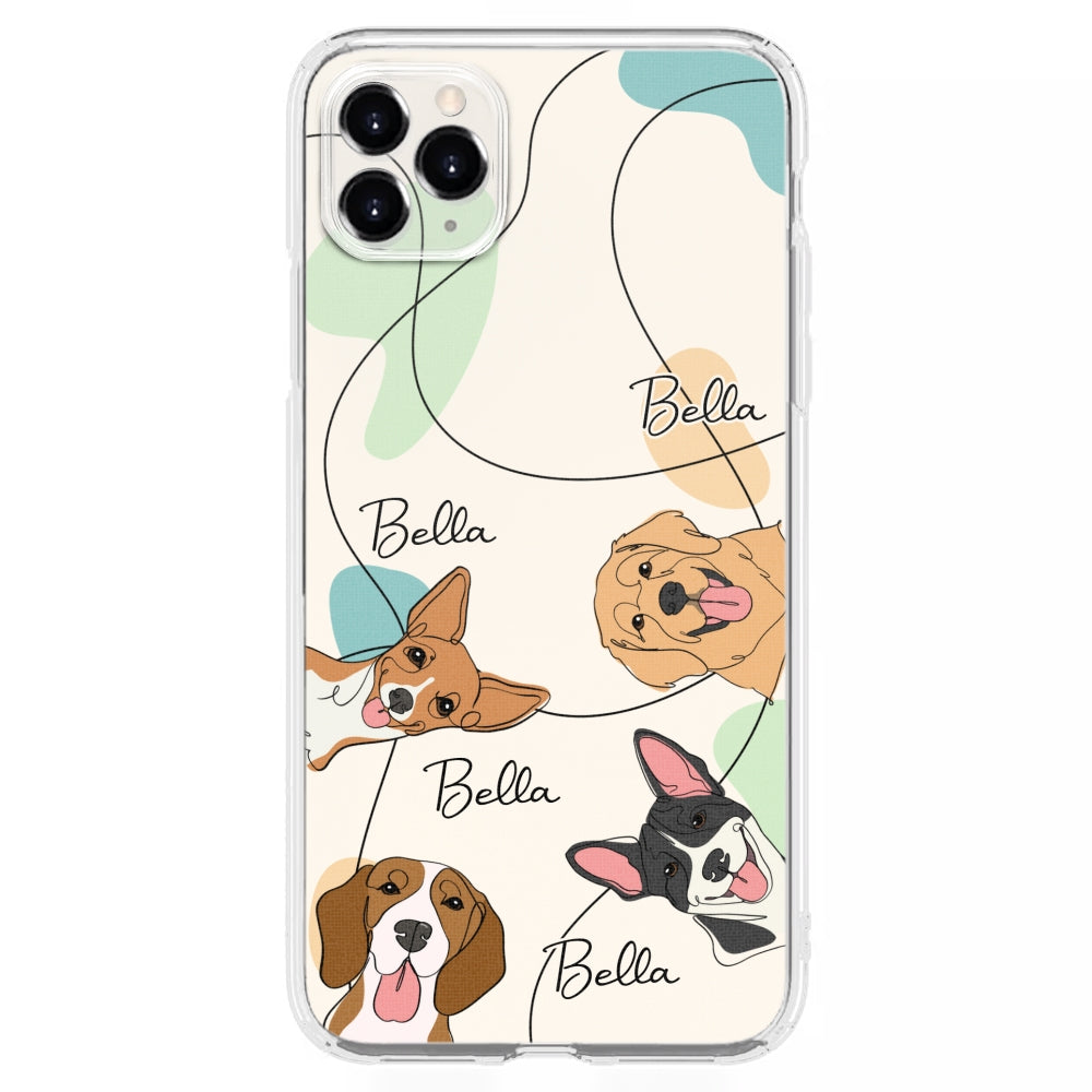 Adorable Customizable Dog Line Personalized Phone Case
