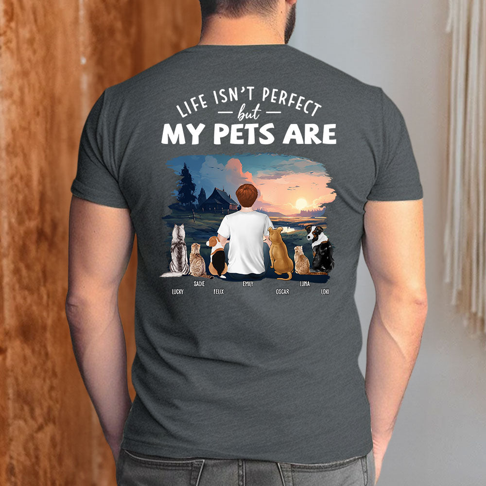 Customizable Unisex Personalized Dog and Cat T-shirt - Ideal Gift for Pet Lovers