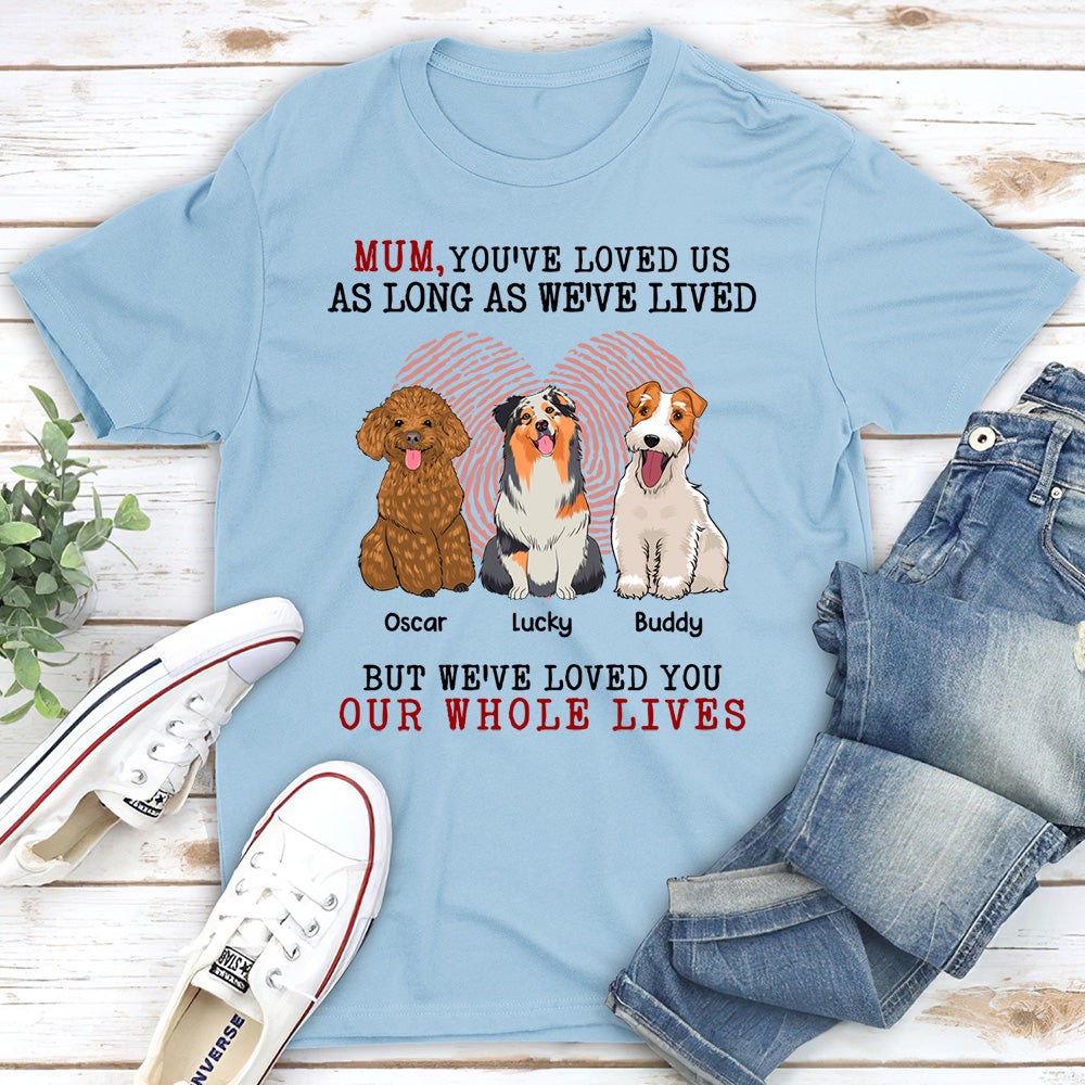 Customizable Unisex Whole Life Personalized T - shirt for Pet Lovers