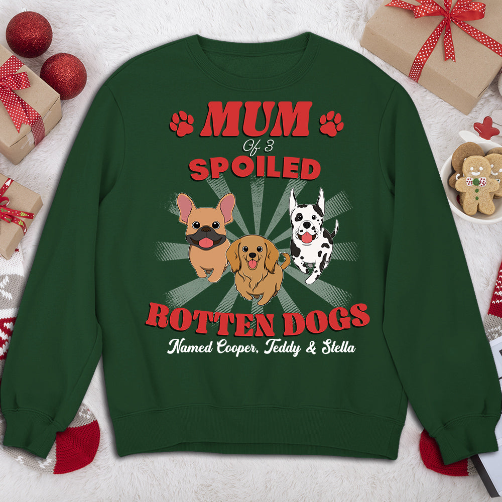 Personalized Dad of Spoiled Rotten Dogs Version 2 Custom Sweatshirt - Ideal Gift for Pet Lovers