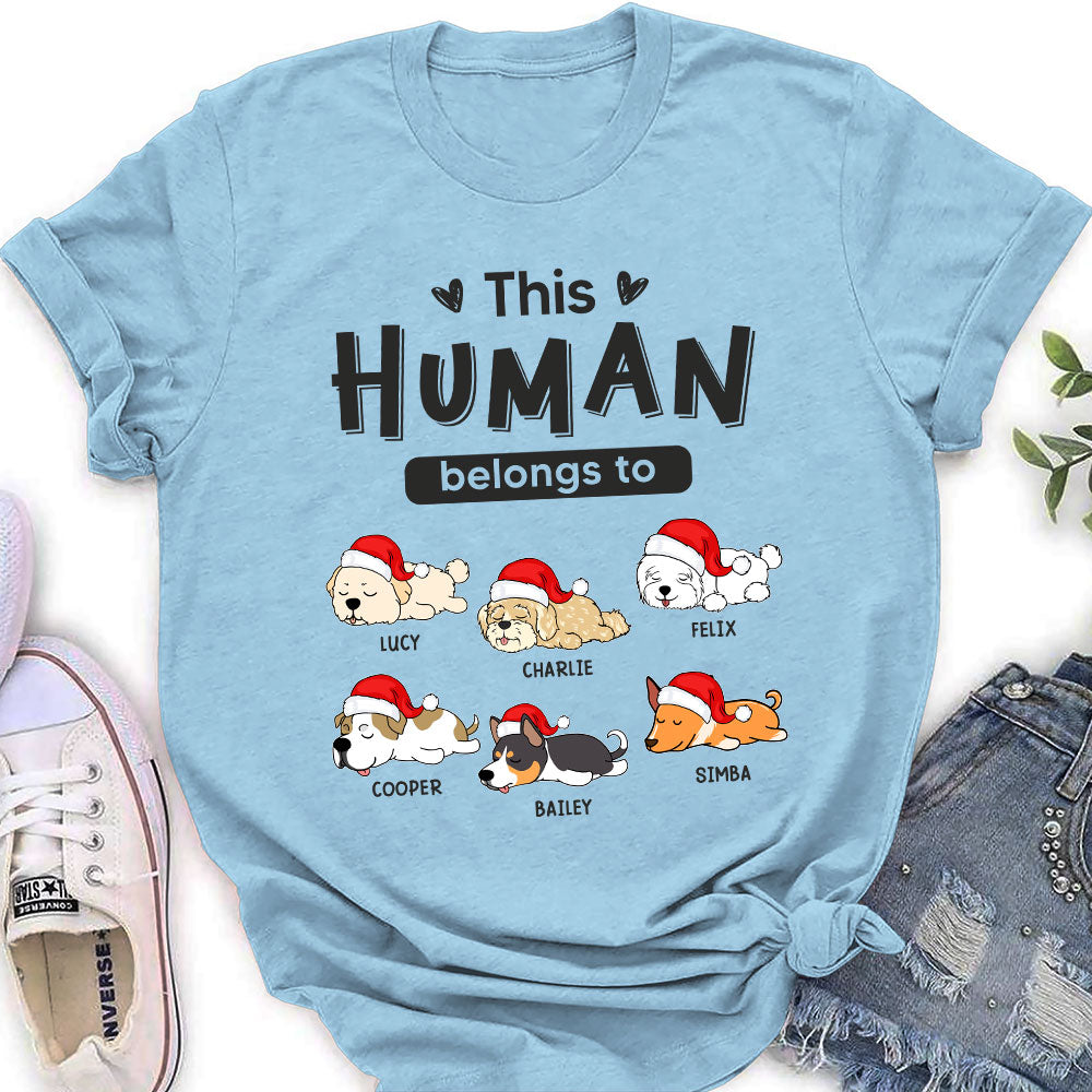 Sleepy Dogs Personalized Custom Women's T-shirt - Ideal Gift for Pet Lovers