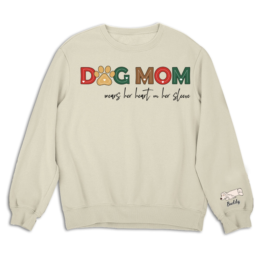 Personalized Dog Mom Heart Version 2 Custom Sweatshirt - Ideal Gift