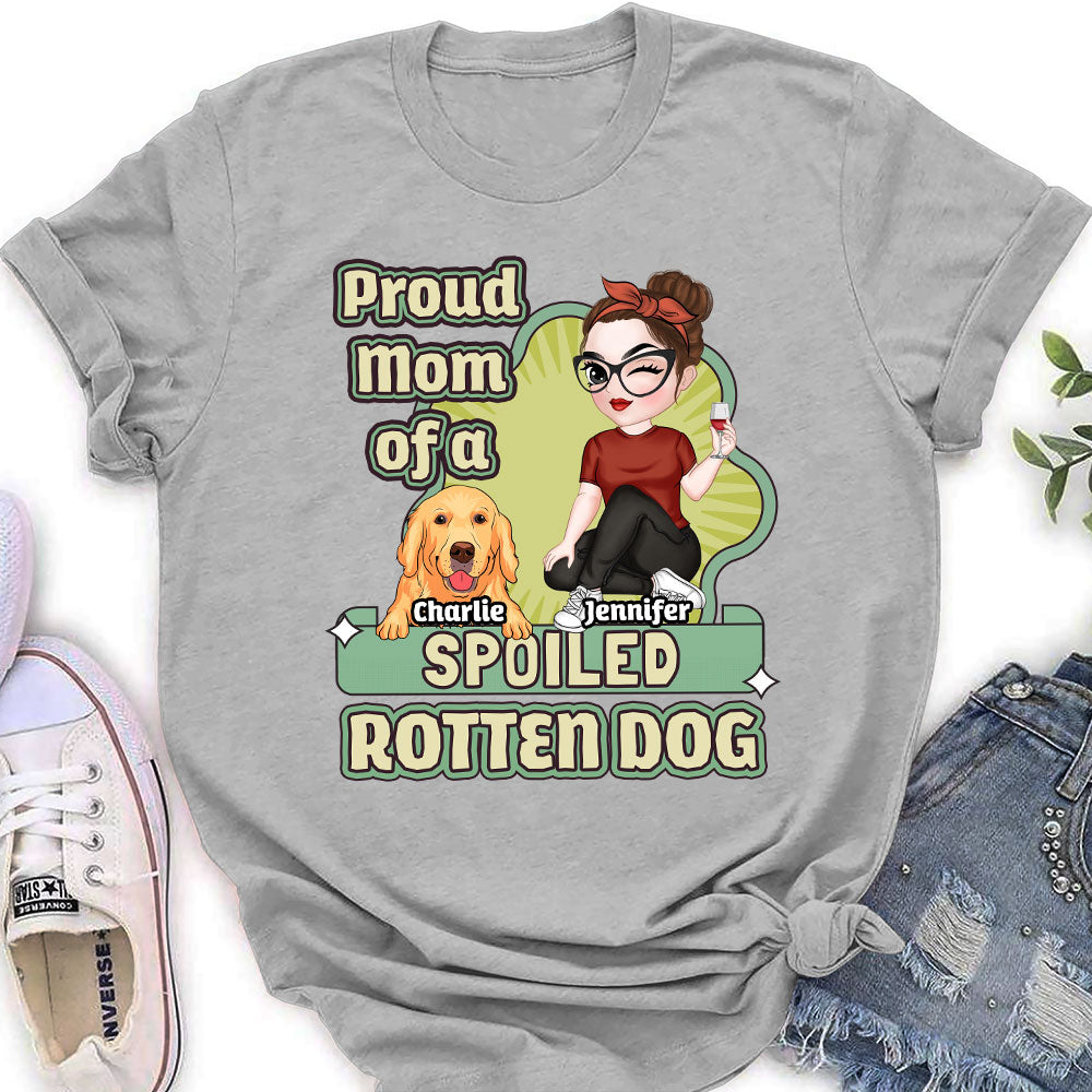 Spoiled Rotten Dog Version 2 - Customizable Personalized Women's T-Shirt for Pet Lovers