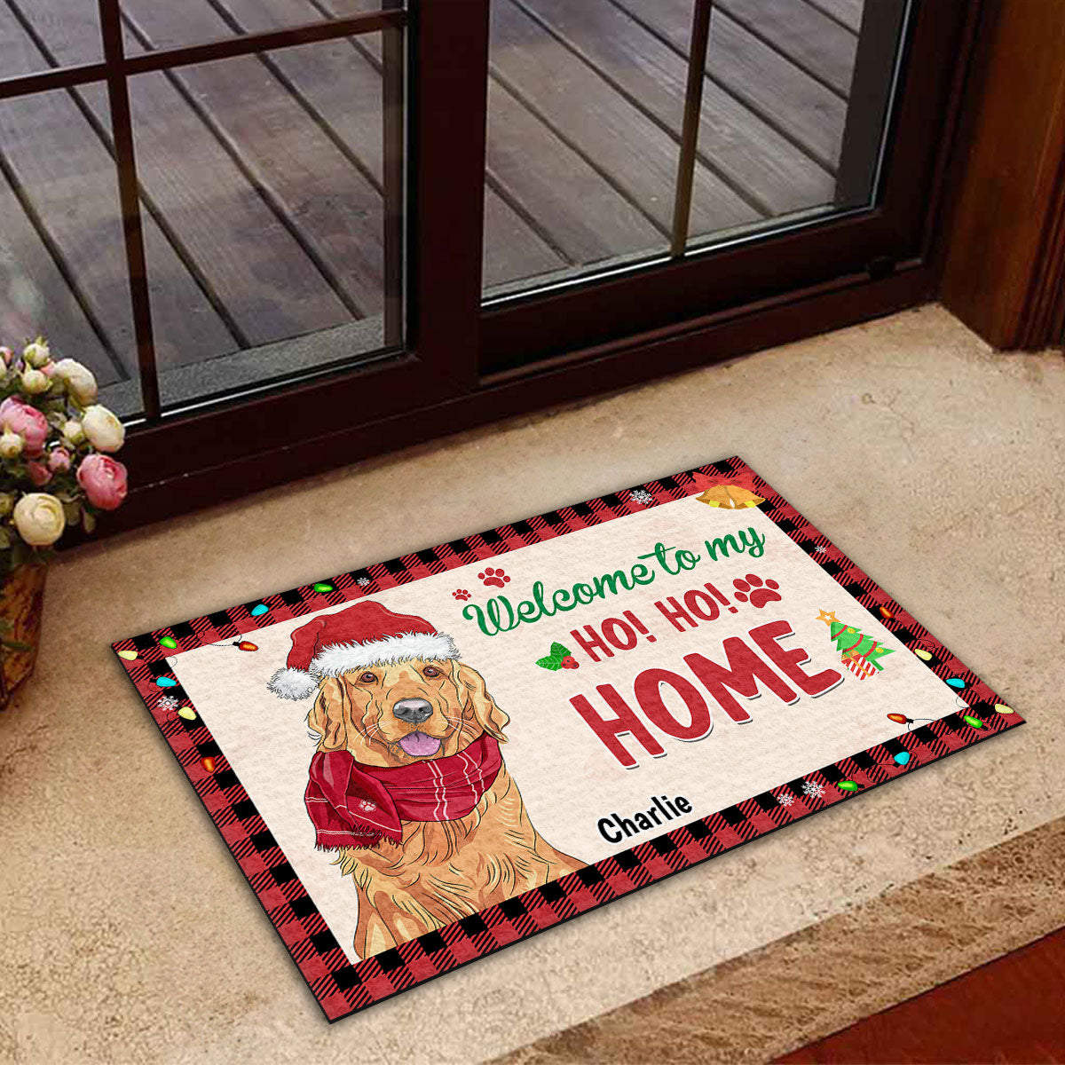 Personalized Custom Doormat - Welcome to Your Pet-Friendly Home (Version 2)