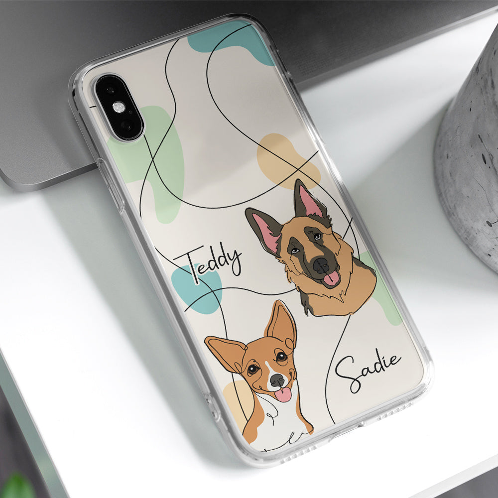 Adorable Customizable Dog Line Personalized Phone Case