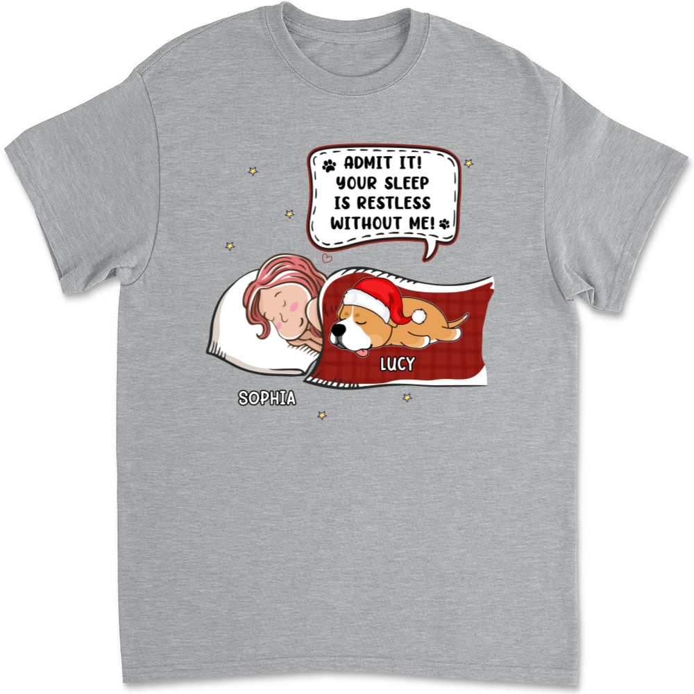 Personalized Unisex 'Sleep Without Me' T - Shirt: Ideal Gift for Pet Lovers