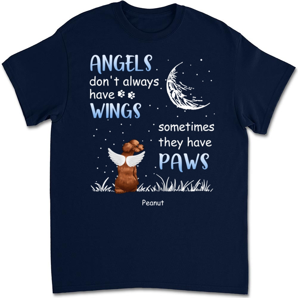Personalized Angels Don't Always Have Wings Unisex T-Shirt - Ideal Gift for Pet Lovers