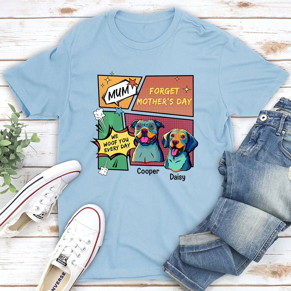 Pop Art 'We Woof You Every Day' - Customizable Unisex Pet Lover T-shirt