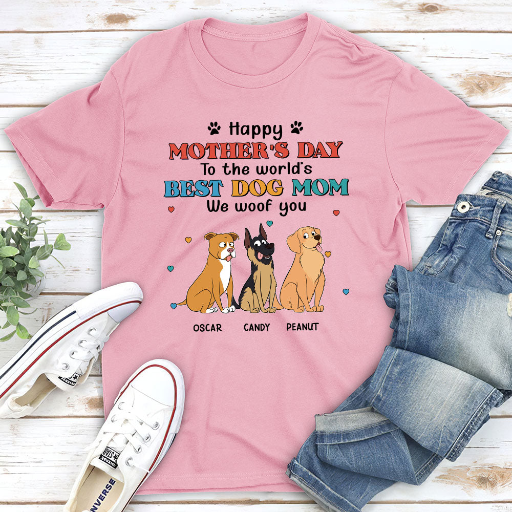 Personalized Woof You Dog Mom Unisex T-shirt - Ideal Gift for Pet Lovers