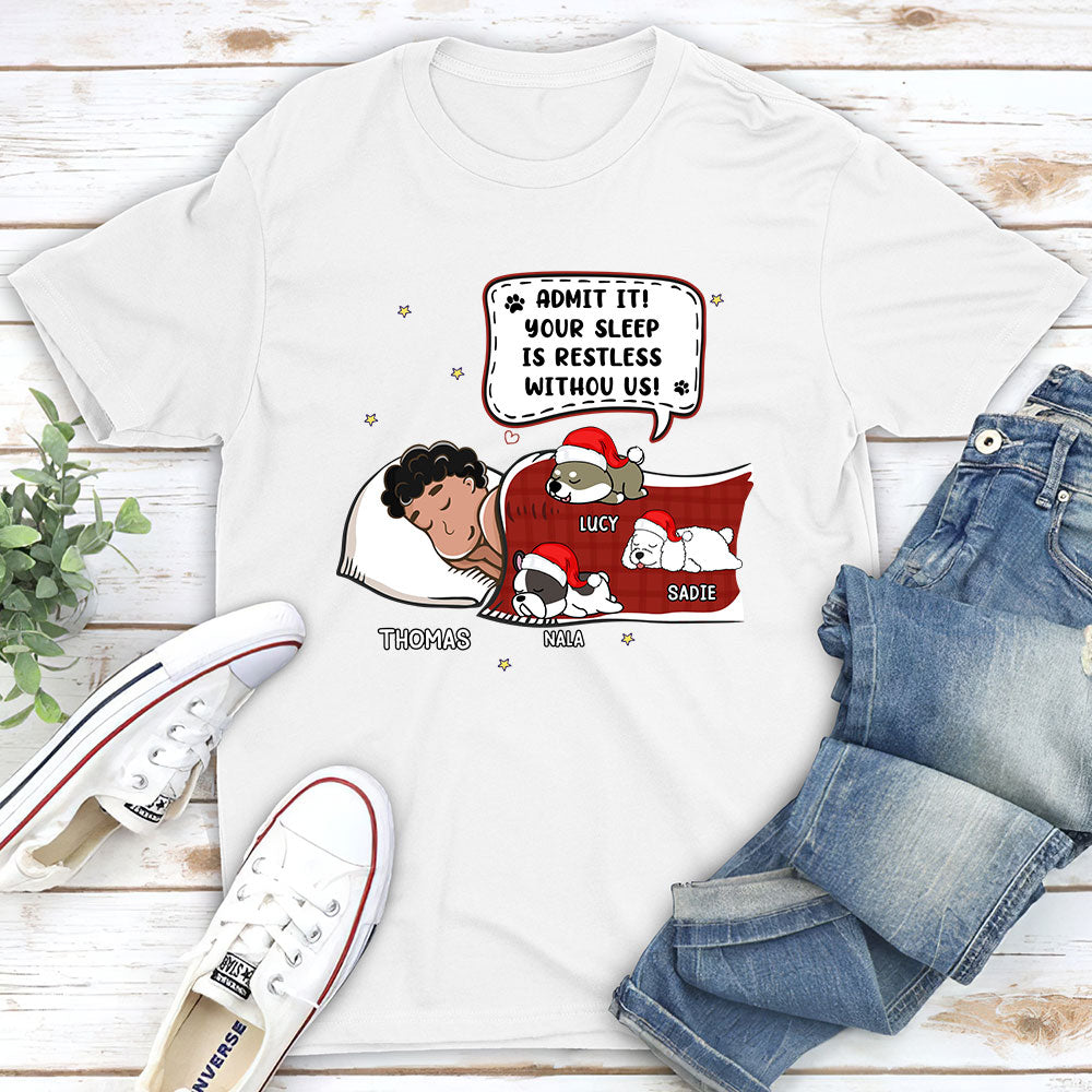 Personalized Unisex 'Sleep Without Me' T - Shirt: Ideal Gift for Pet Lovers