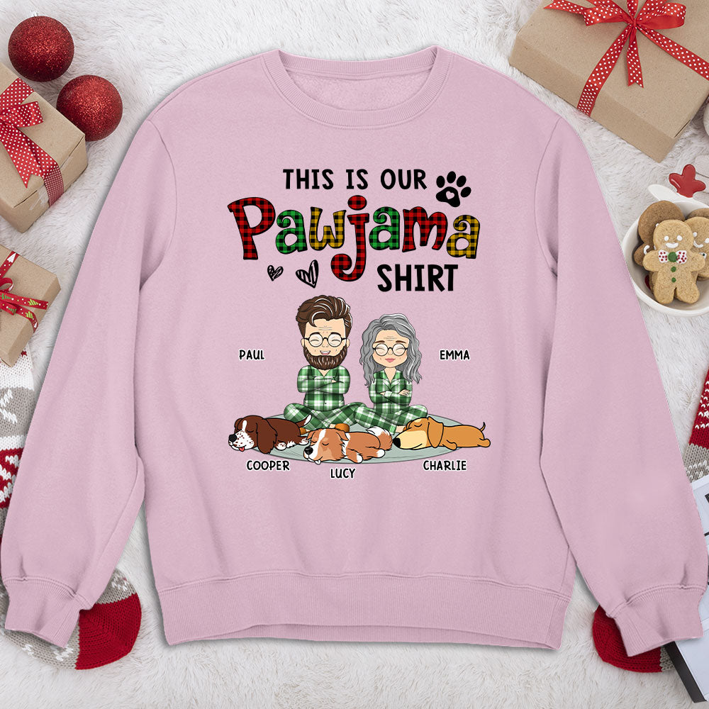 Customizable Pawjama Shirt for Couples - Personalized Pet Lover's Sweatshirt