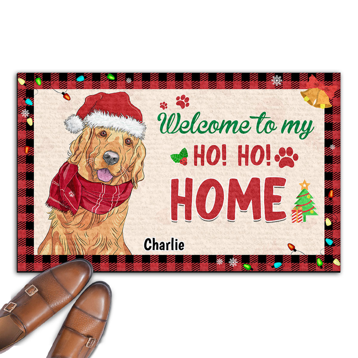 Personalized Custom Doormat - Welcome to Your Pet-Friendly Home (Version 2)
