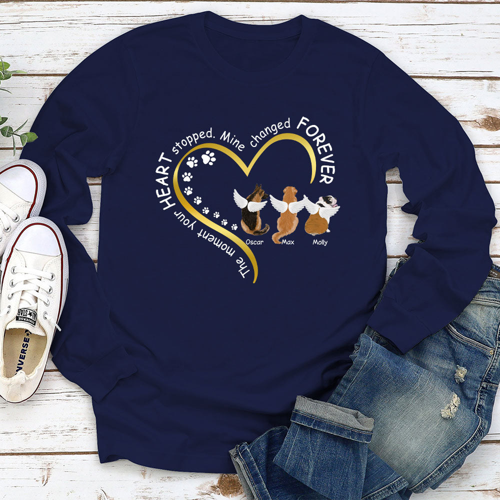 Forever Changed Heart - Customizable Personalized Long Sleeve T - shirt for Pet Lovers