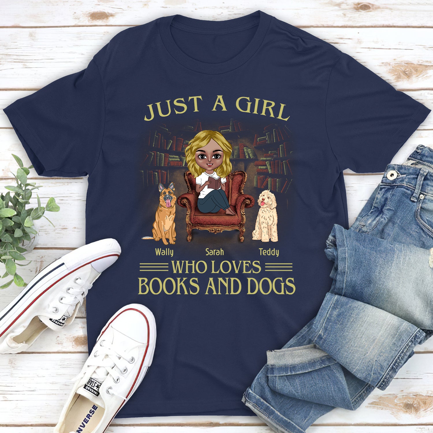 Just A Girl - Personalized Unisex Custom T - shirt for Pet Lovers