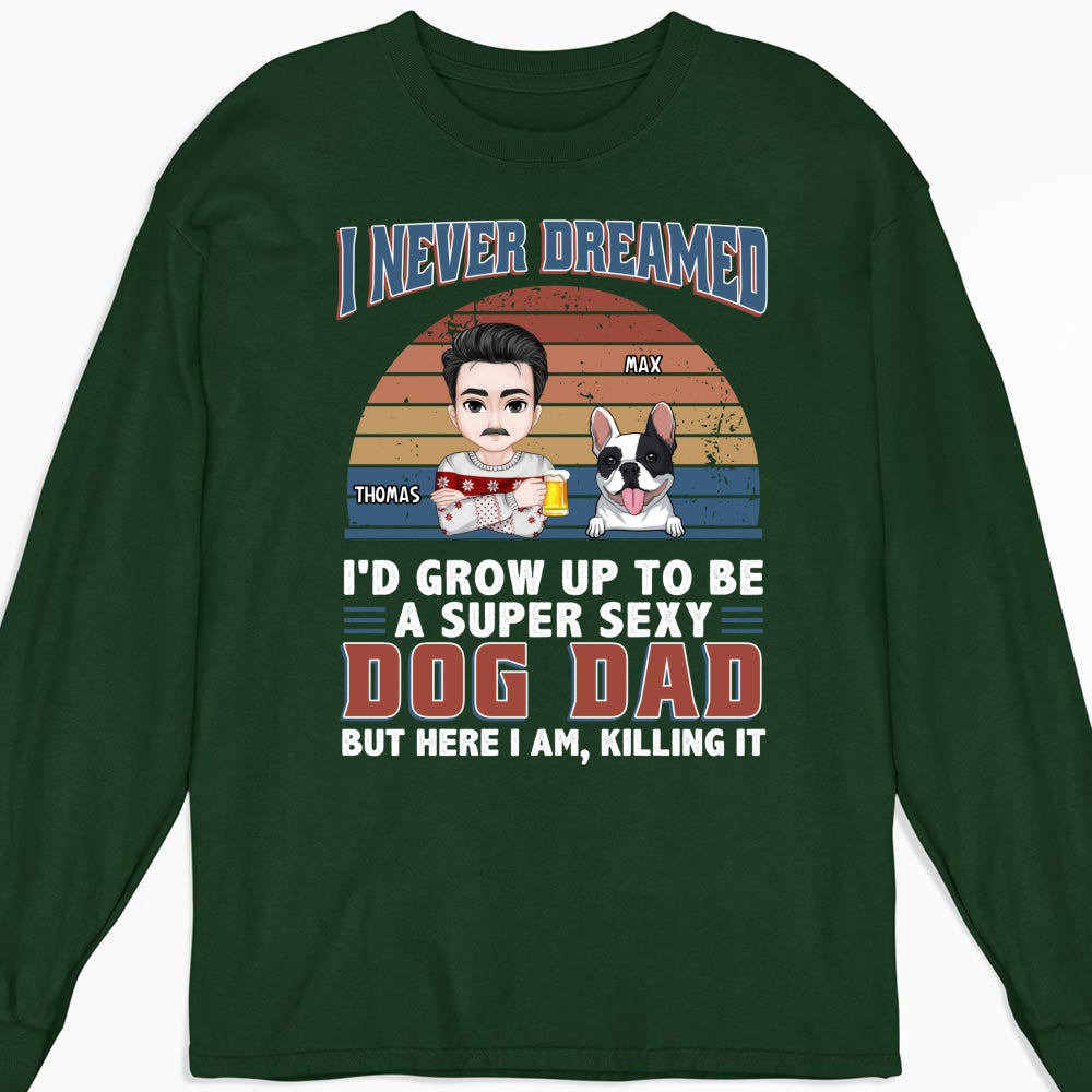 Personalized Custom Super Sexy Dog Mom & Dad Women's Long Sleeve T-shirt - Ideal Gift for Pet Lovers