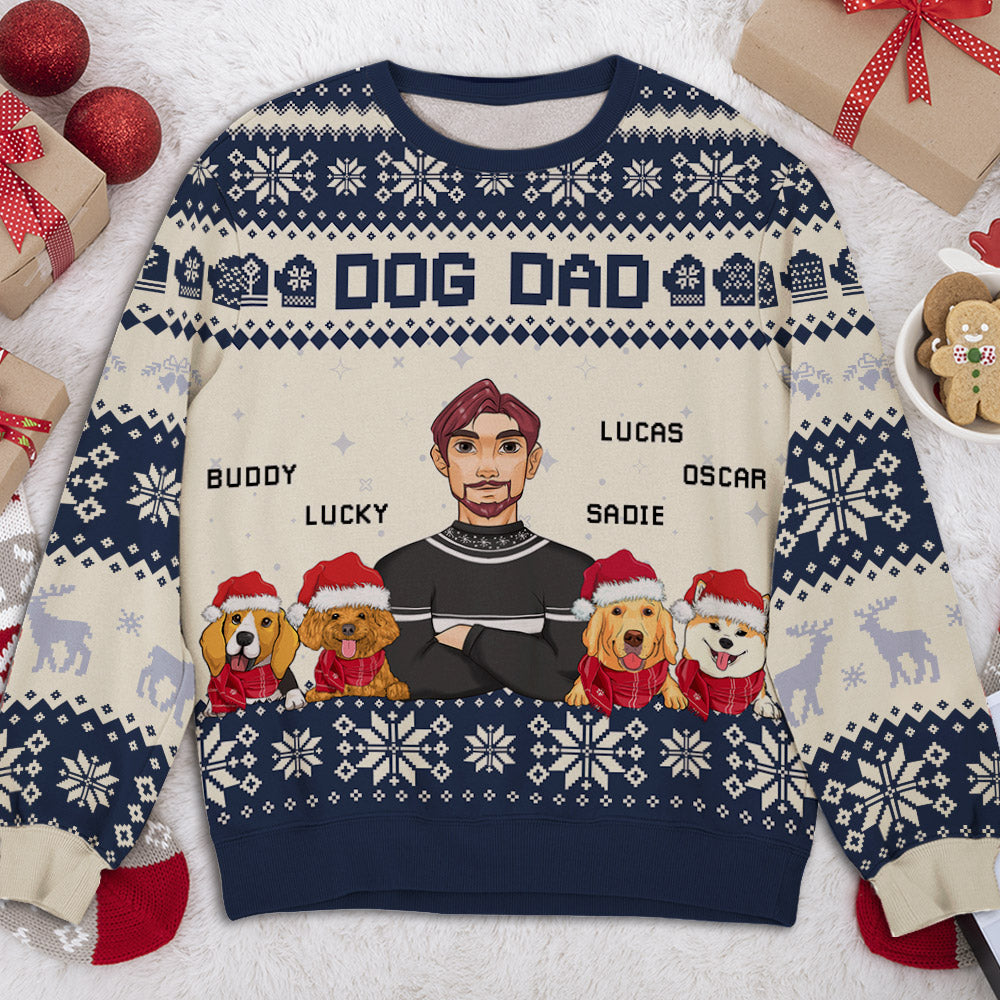 Cool Personalized All-Over-Print Dog Mom Sweatshirt - Ideal Gift for Pet Lovers