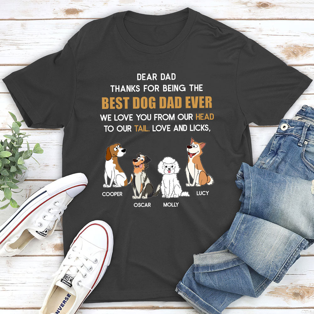 Personalized 'I Love You From My Head To My Tail' Unisex T - shirt for Pet Lovers