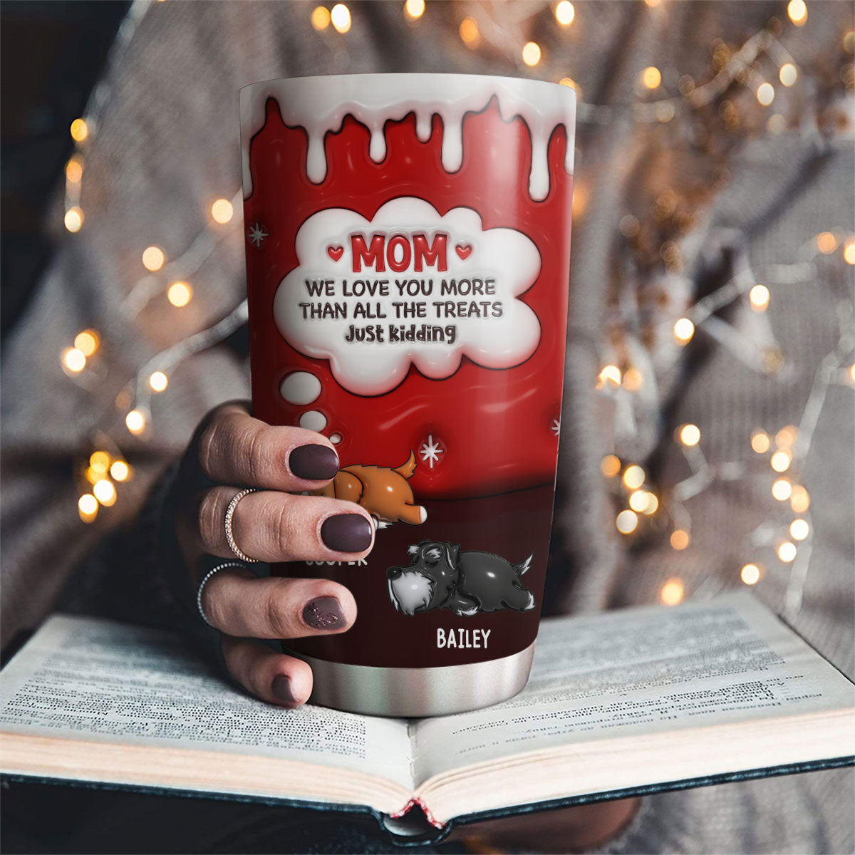 Personalized 3D Inflated Effect Tumbler - A Perfect Gift for Parents
