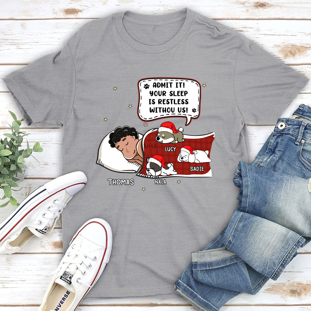 Personalized Unisex 'Sleep Without Me' T - Shirt: Ideal Gift for Pet Lovers