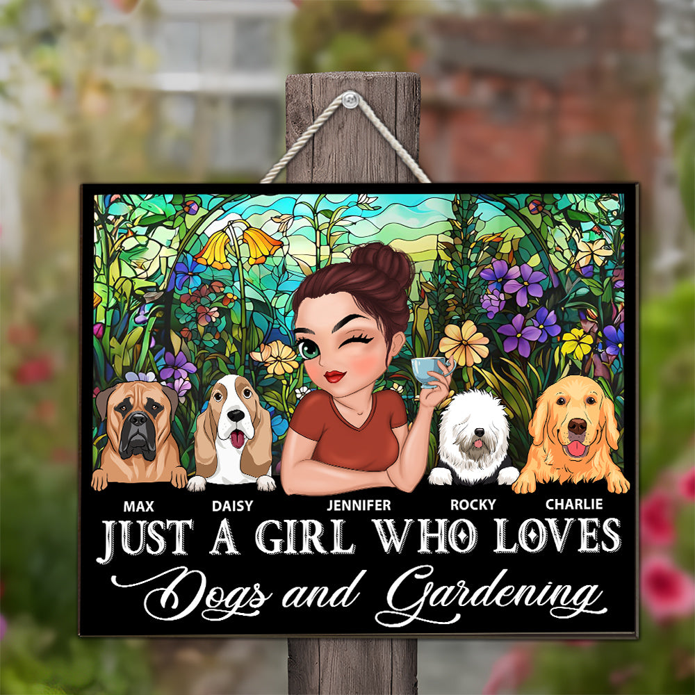 Personalized Custom Wood Sign: Ideal for Dog Lovers and Garden Enthusiasts
