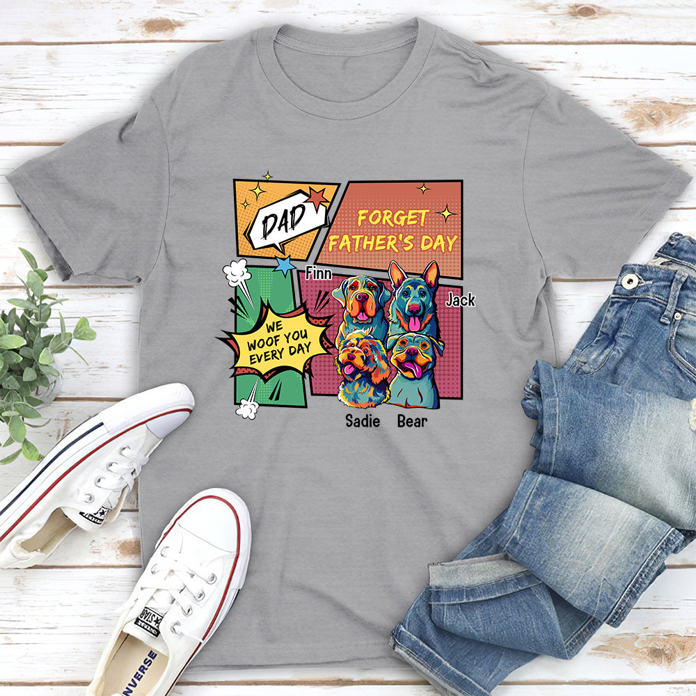 Pop Art 'We Woof You Every Day' - Customizable Unisex Pet Lover T-shirt