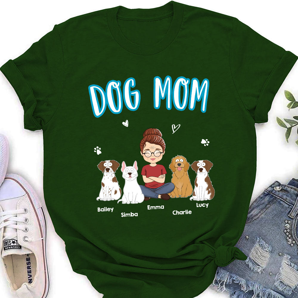 Customizable Personalized Dog Mom Women's T - shirt