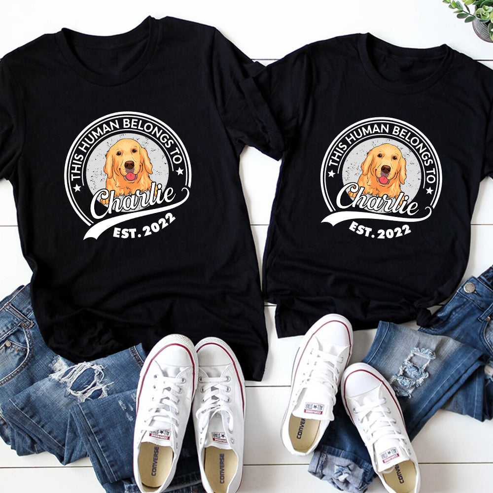 Personalized Custom Unisex T-shirt: A Perfect Gift for Pet Lovers - Human and Dog Couple Design