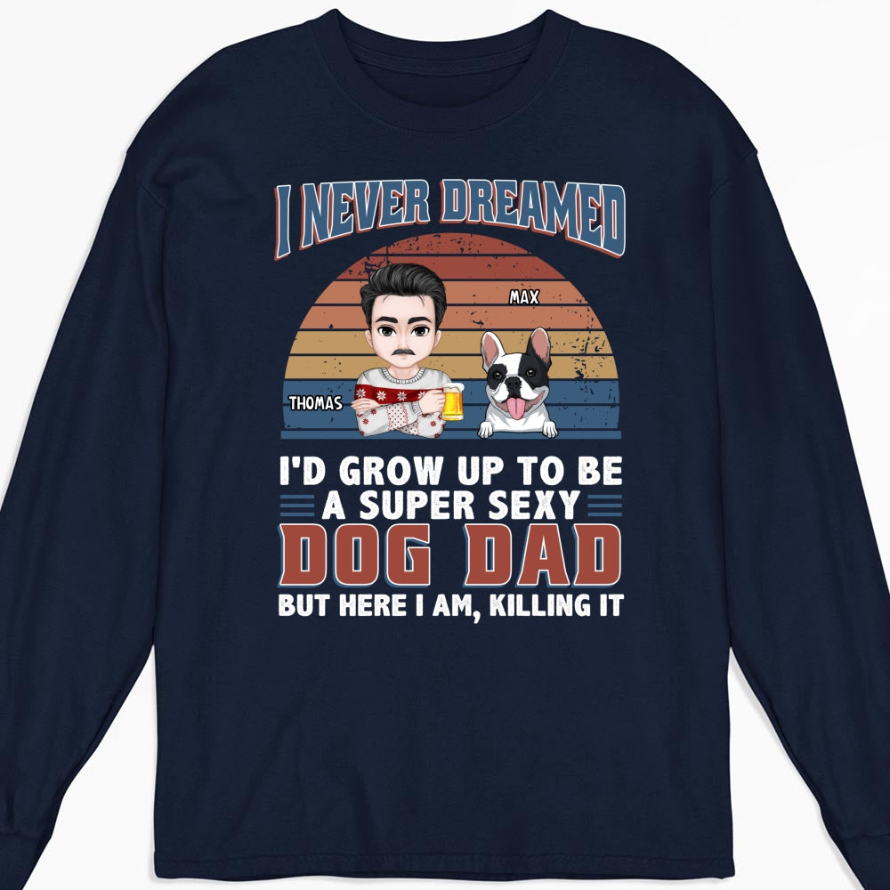 Personalized Custom Super Sexy Dog Mom & Dad Women's Long Sleeve T-shirt - Ideal Gift for Pet Lovers
