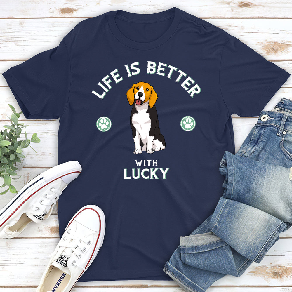 Vintage Life Is Better - Customizable Unisex Personalized Pet Lover T-shirt