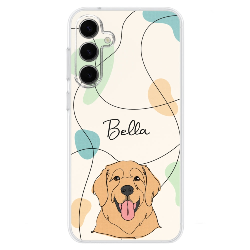 Adorable Customizable Dog Line Personalized Phone Case