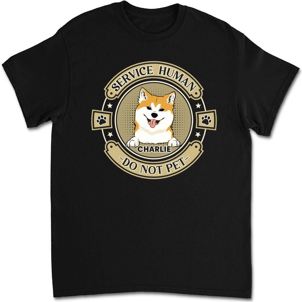 Customizable Unisex Human and Dog Service T-Shirt - Ideal Gift for Pet Lovers