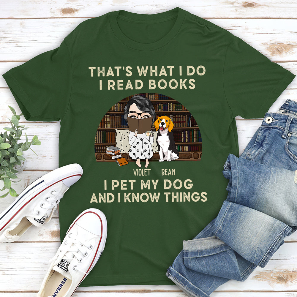 Personalized Unisex 'Reading And Dogs' T-shirt - Ideal Gift for Pet Lovers