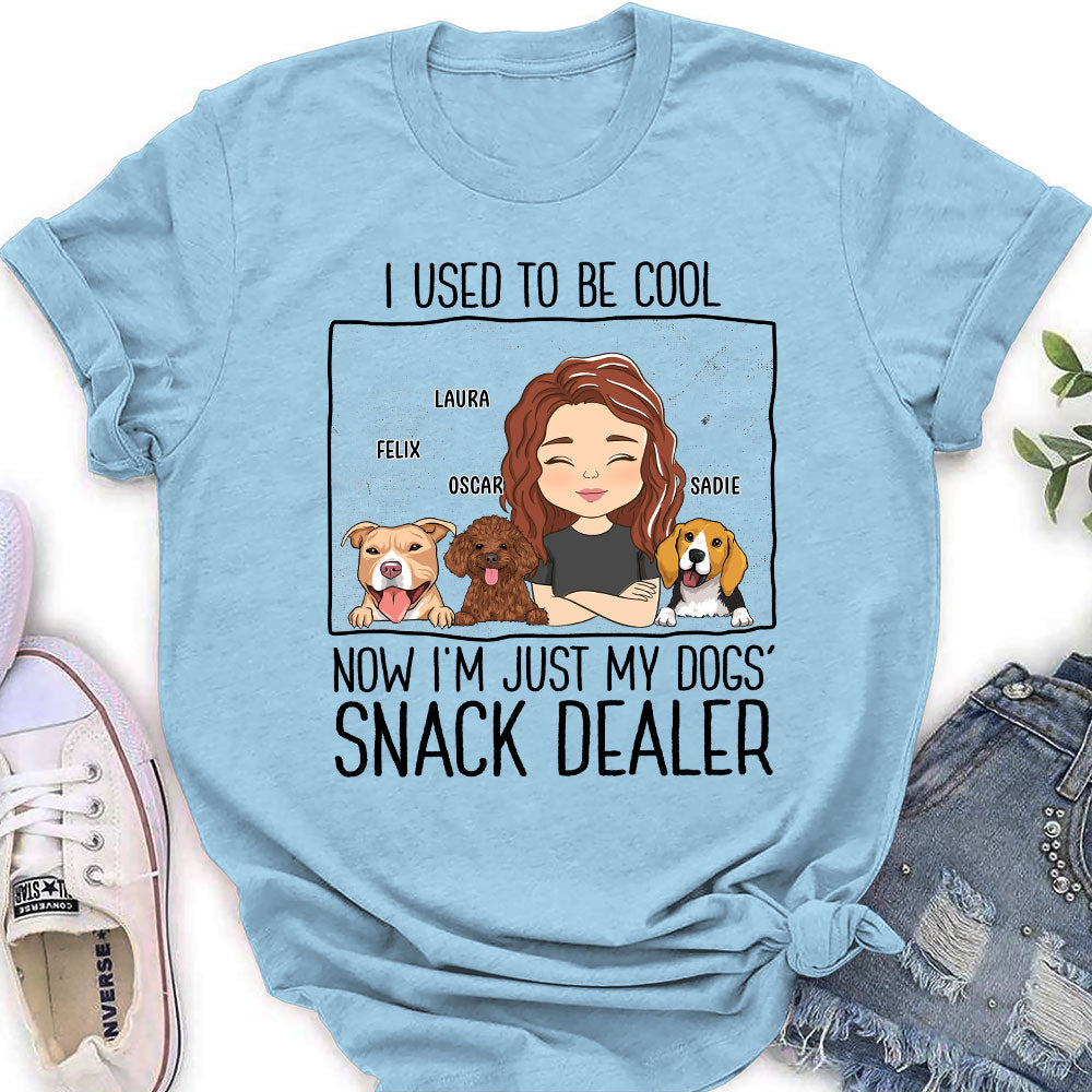 Personalized Just A Snack Dealer Women's T - shirt: Ideal Gift for Pet Lovers