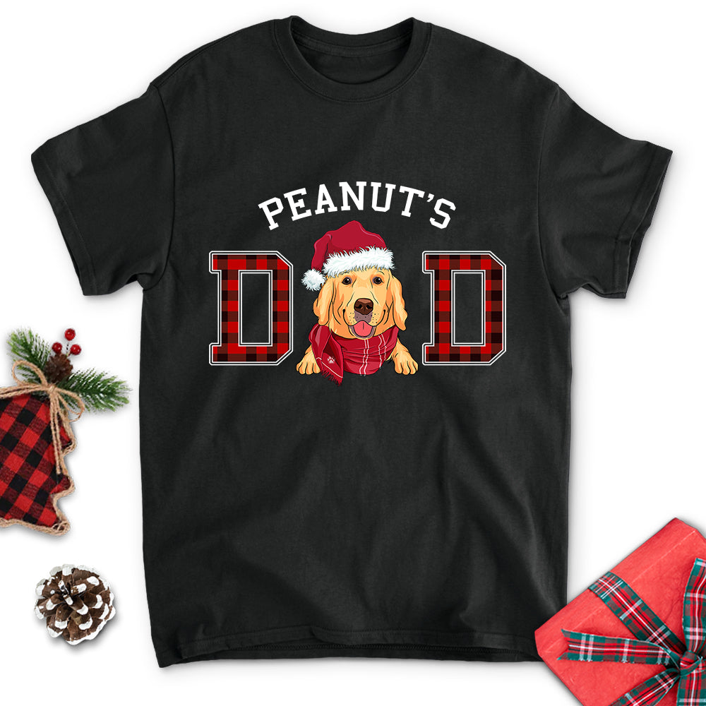 Customizable Christmas Dog Dad/Mom Unisex T-shirt - Perfect Gift for Pet Lovers