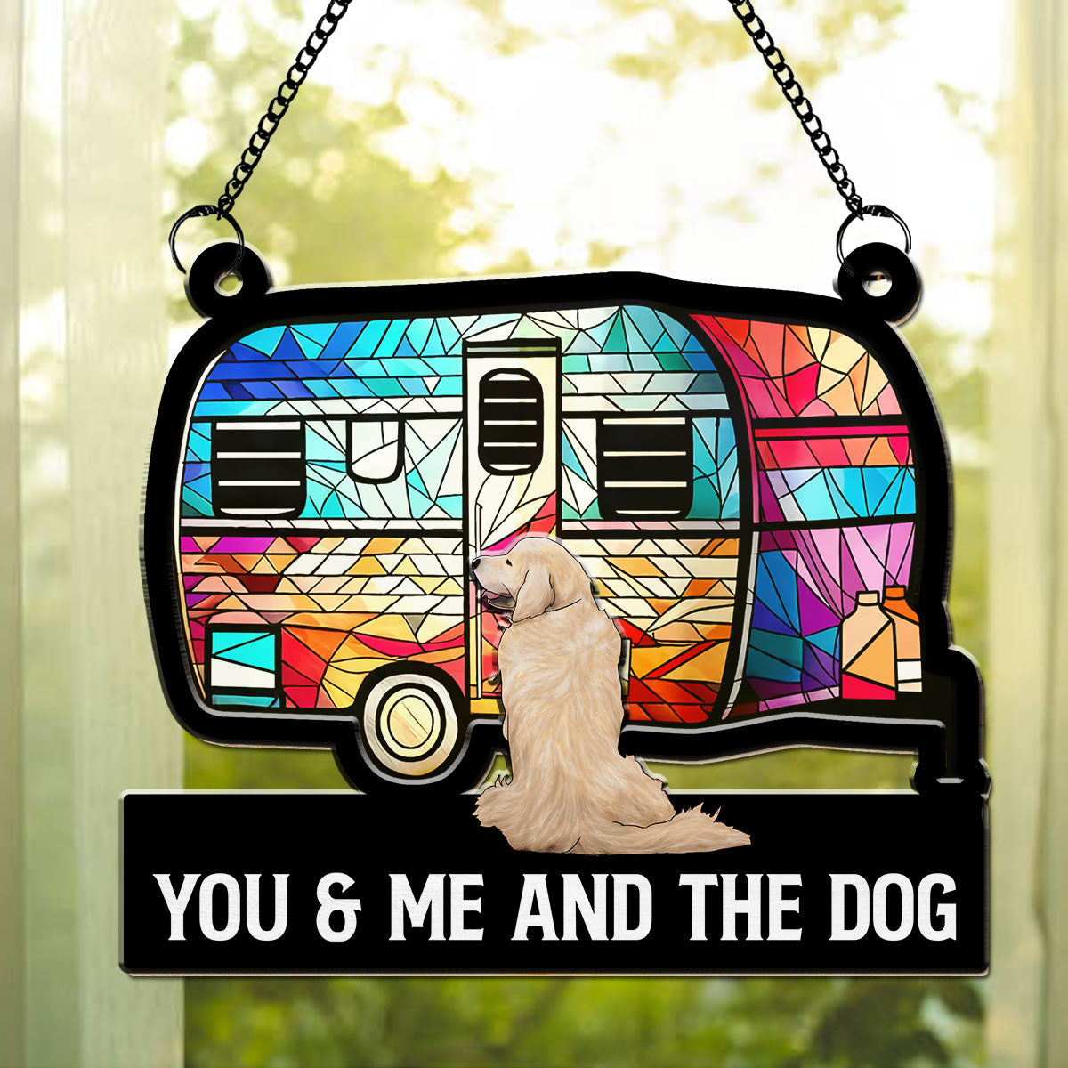 Personalized Custom 'Home Is Where We Park It' Suncatcher - Ideal for Special Occasions