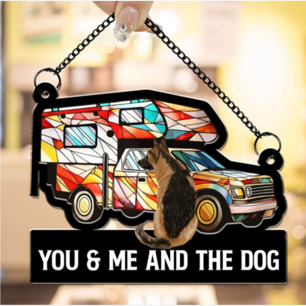 Personalized Custom 'Home Is Where We Park It' Suncatcher - Ideal for Special Occasions