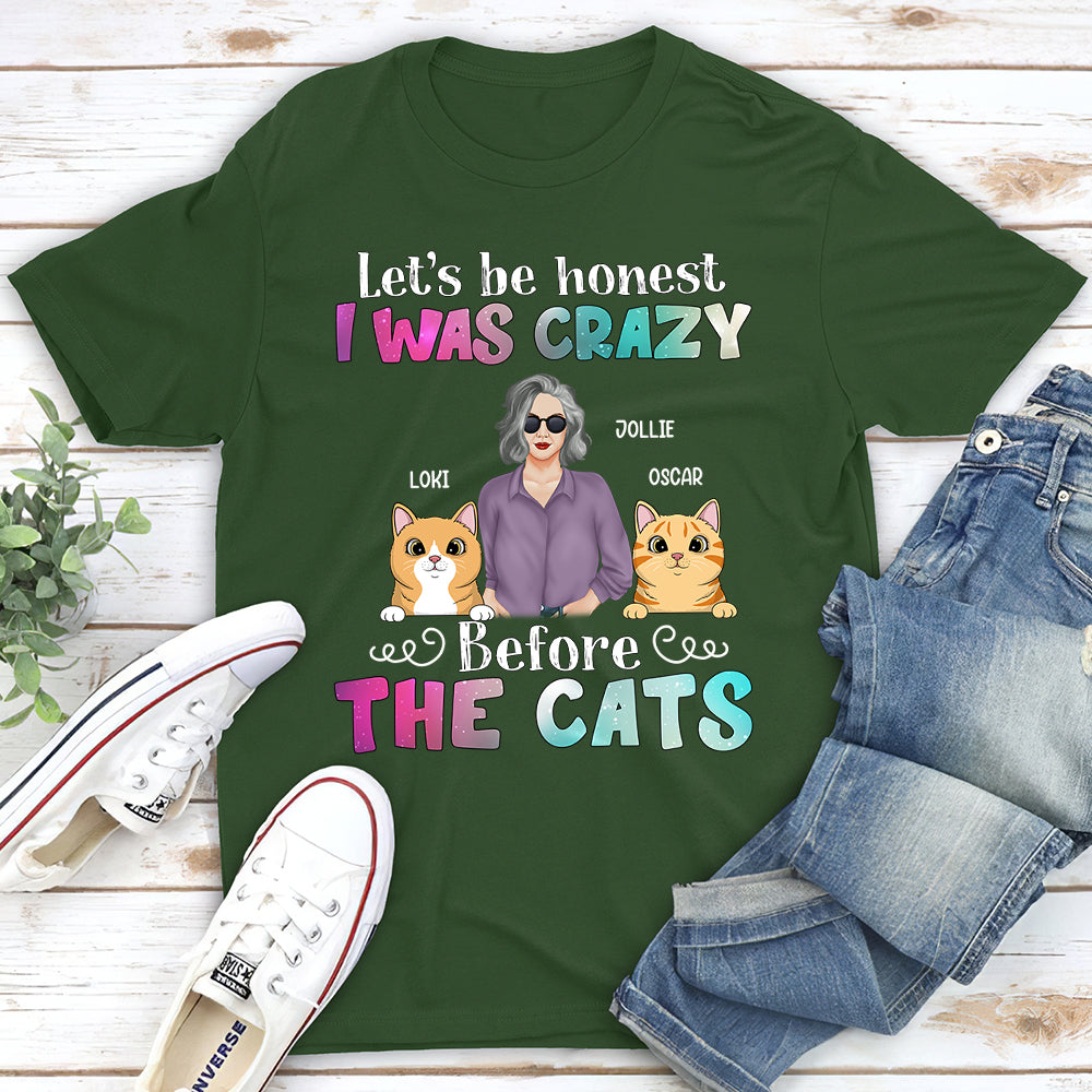 Personalized Crazy Before Cats Unisex T-shirt - Ideal Gift for Pet Lovers