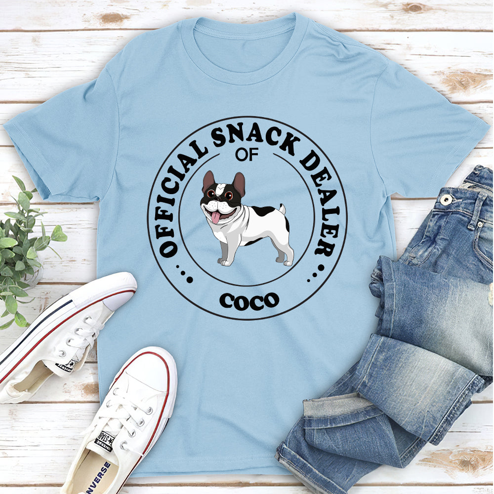 Official Snack Dealer - Customizable Unisex Personalized T - shirt for Pet Lovers