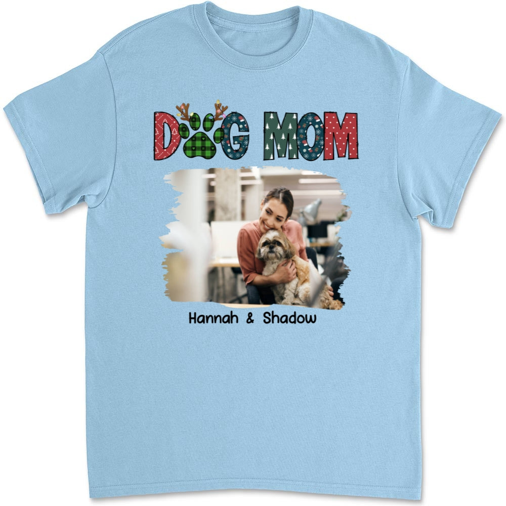 Personalized Custom Unisex 'My Lovely Dog Mom' Photo T-shirt - Ideal Gift for Pet Lovers