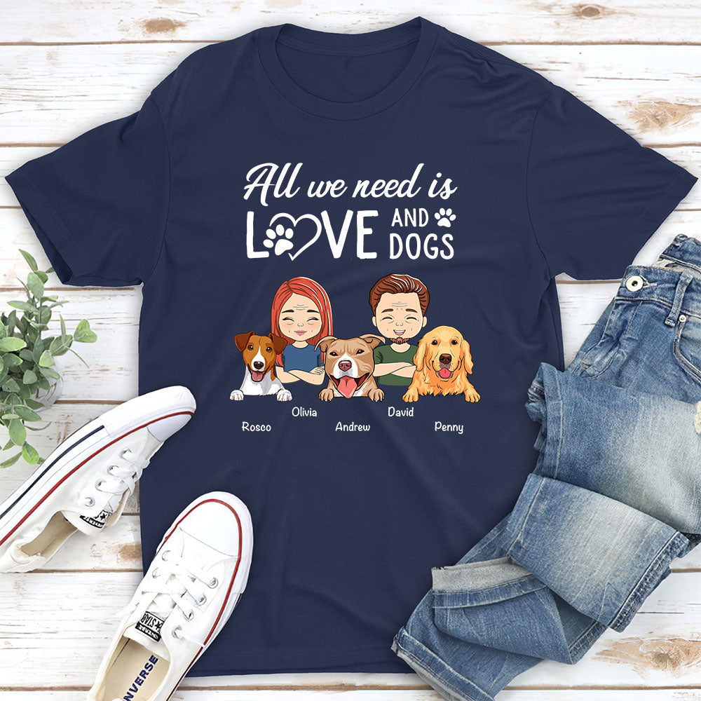Love And Dog - Customizable Unisex Personalized T-shirt for Pet Lovers