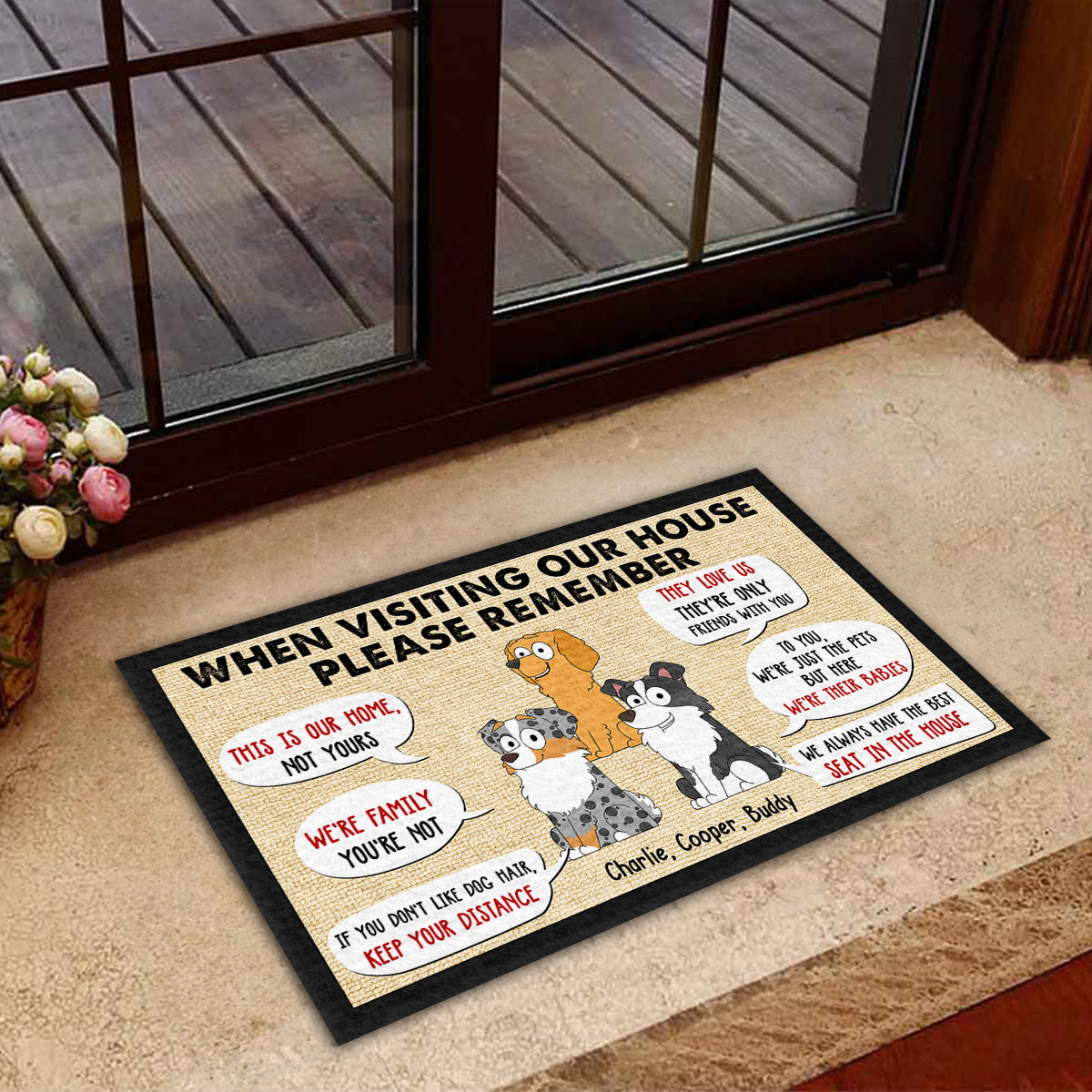Personalized Pet Photo Doormat - A Warm Welcome for Your Home