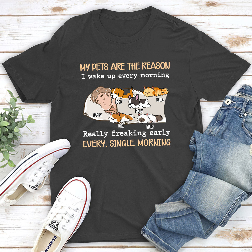 Personalized Custom 'My Pet Is The Reason' Premium T-shirt - Ideal Gift for Pet Lovers