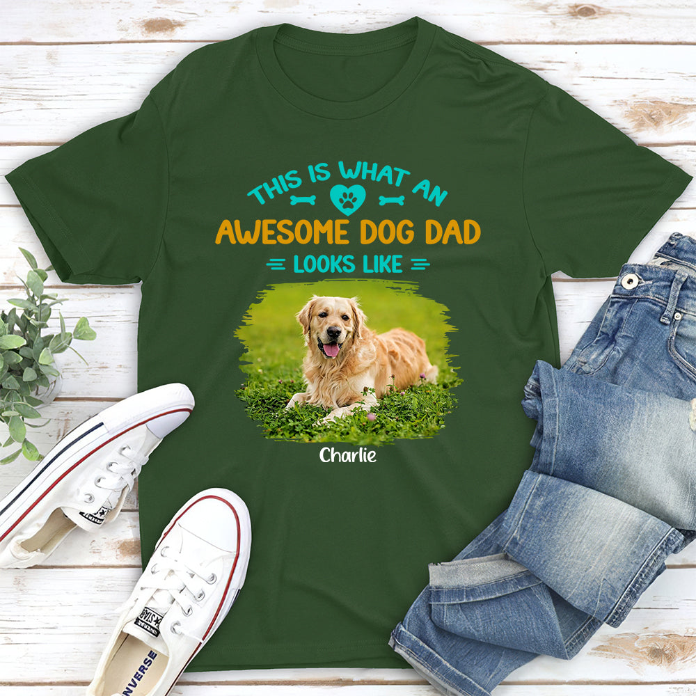 Awesome Personalized Custom Unisex Dog Dad T-shirt - Ideal Gift