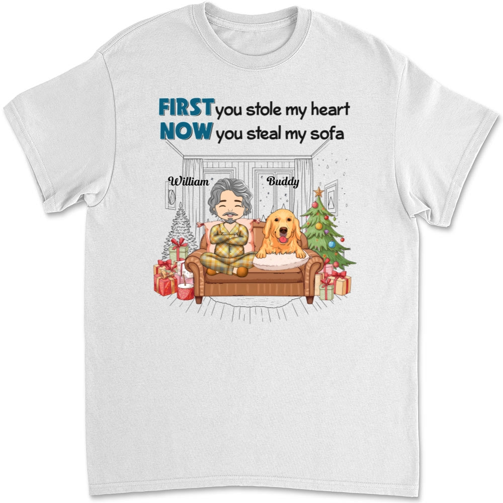 Stealing My Sofa - Customizable Unisex Personalized T-shirt for Pet Lovers