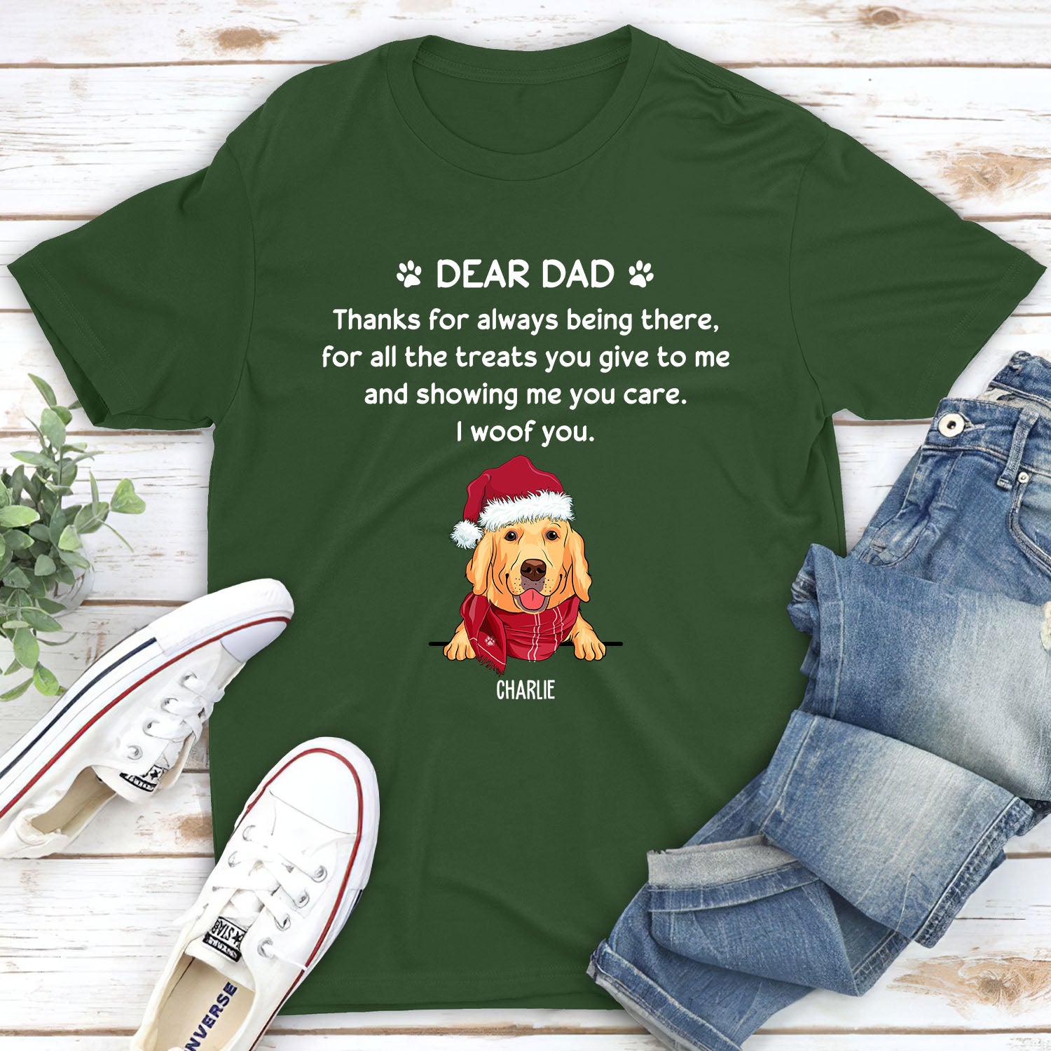 Customizable Thank You Dog Mom/Dad Unisex T-shirt - Ideal Gift for Pet Lovers